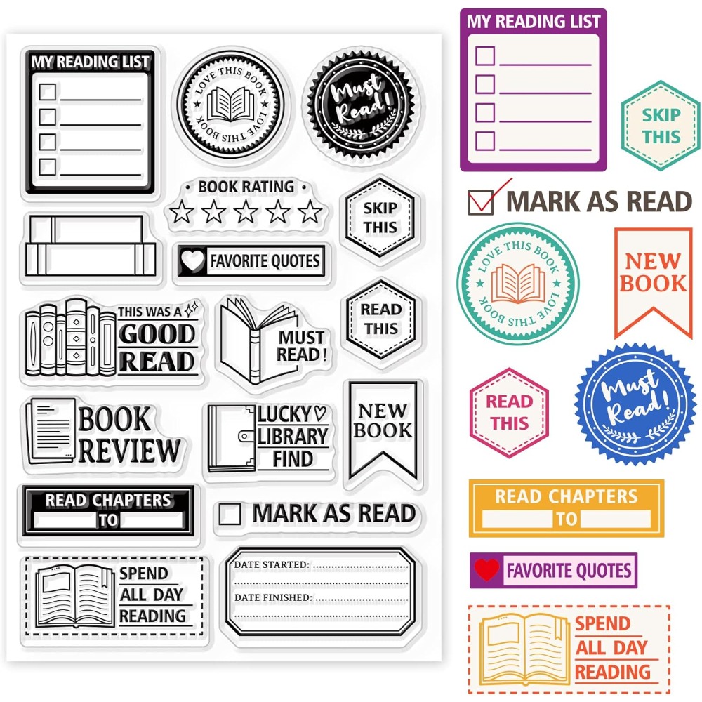 Jewelry Making Journal - อ่านหนังสือป้ายล้างแสตมป์ MINI Art ป้ายซิลิโคนล้างแสตมป์อ่านซีลสําหรับ DIY Scrapbooking