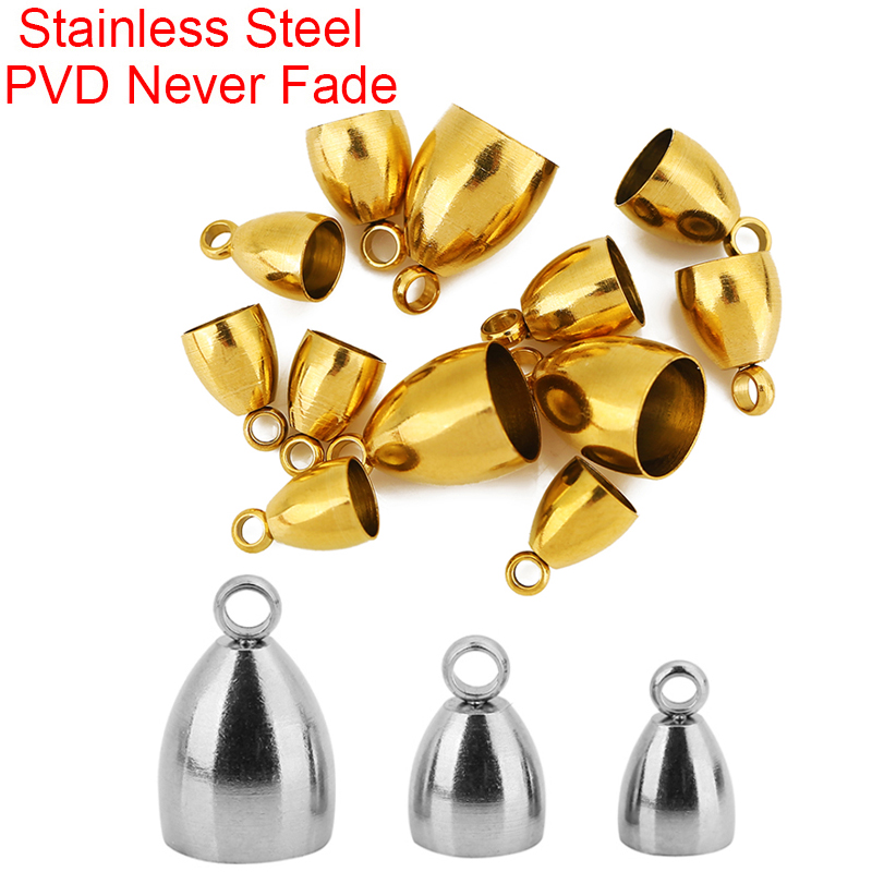 Jewelry Making Necklaces - ตะขอเกี่ยวสายหนังสแตนเลสเคลือบ PVD ไม่ซีดจาง 10 ชิ้น ขนาด