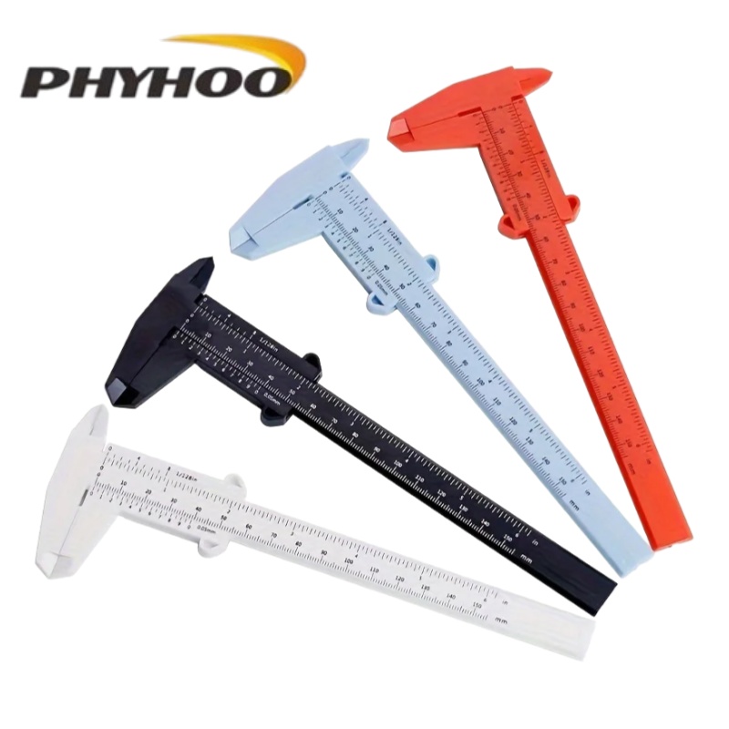 Jewelry Making Experience - PHYHOO เครื่องมือวัดความแม่นยำแบบเวอร์เนียร์คาลิปเปอร์พลาสติกแบบสองสเกลสำหรับทำเครื่องประดับงานฝีมือ DIY และการทดลองของนักเรียน
