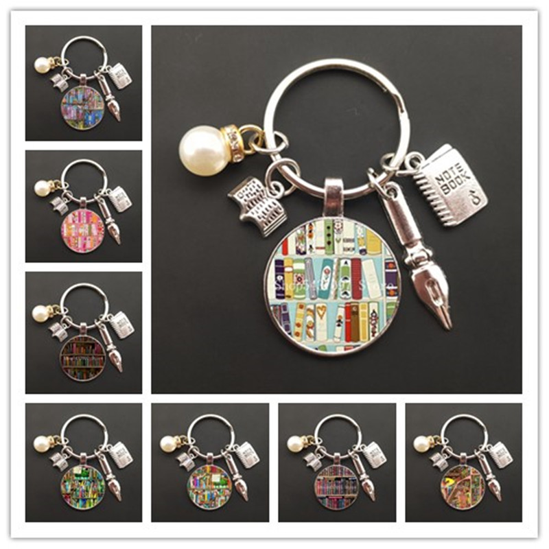 Jewelry Making Journal - ใหม่ Retro Book Photo Keychain หนังสือคู่พวงกุญแจกระเป๋าเครื่องประดับเครื่องประดับรถบรรณารักษ์ของขวัญ