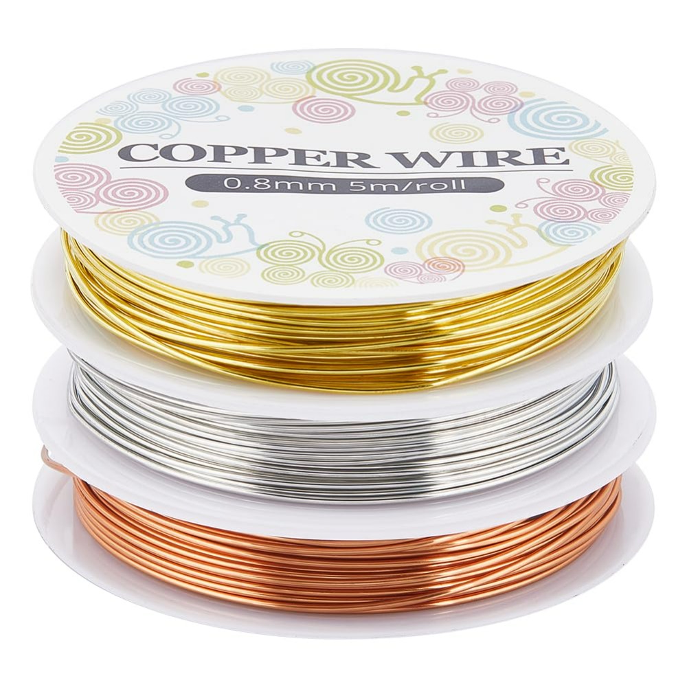 Jewelry Making Thread - 12.8M ทองแดงเครื่องประดับลวด 0.8 มม.20 Gauge Gold