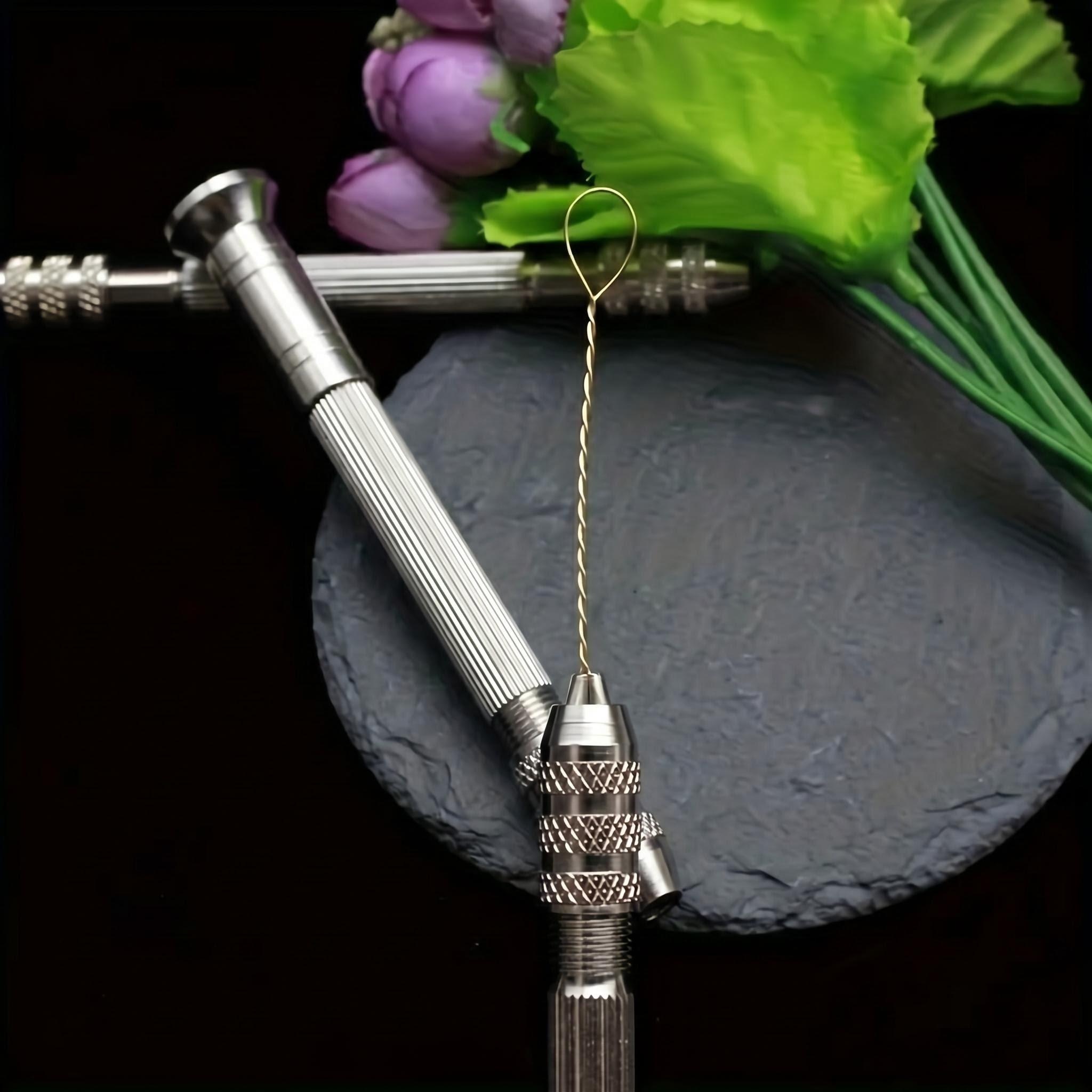 Jewelry Making Jig - เครื่องมือบิดลวดแบบมือถือสำหรับทำเครื่องประดับ งานฝีมือ DIY ดีไซน์สองหัวสำหรับการบิดและยึดลวดทองแดง