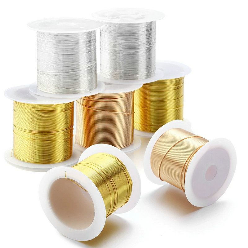Jewelry Making Yarn - 0.3-1.0 มม.เครื่องประดับทองแดงลวดเสื่อมเสียเครื่องประดับประดับด้วยลูกปัดสําหรับสร้อยข้อมือสร้อยคอเครื่องประดับหัตถกรรมทําอุปกรณ์