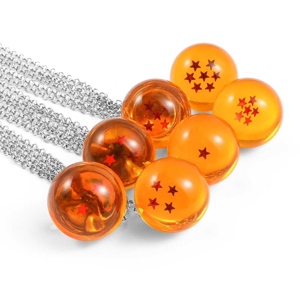 Jewelry Making Necklaces - ดราก้อนบอล ซีรีส์ สร้อยคอ จี้รูปดาว 1-7 ดาว