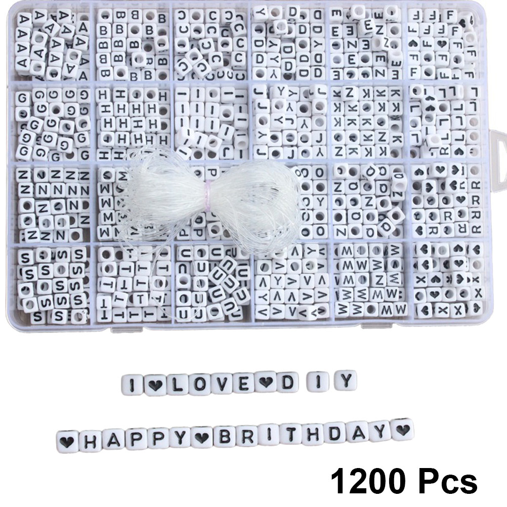 Jewelry Making Game - ชุดลูกปัดตัวอักษร 1200 ชิ้น ขนาด 6 มม.