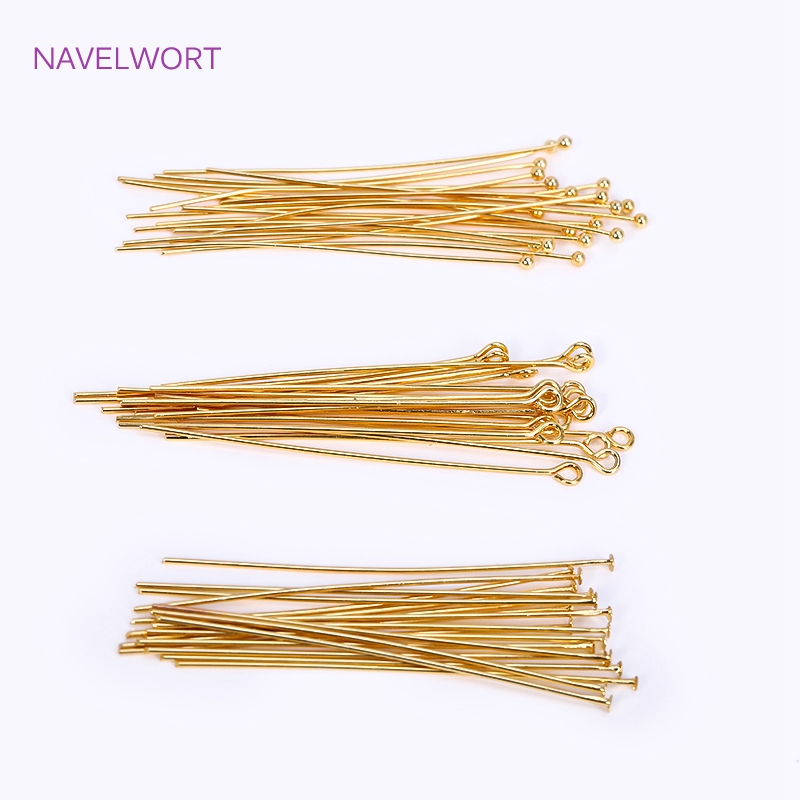 Jewelry Making Jig - 50 ชิ้น/ล็อต 18K Gold Plated Pins