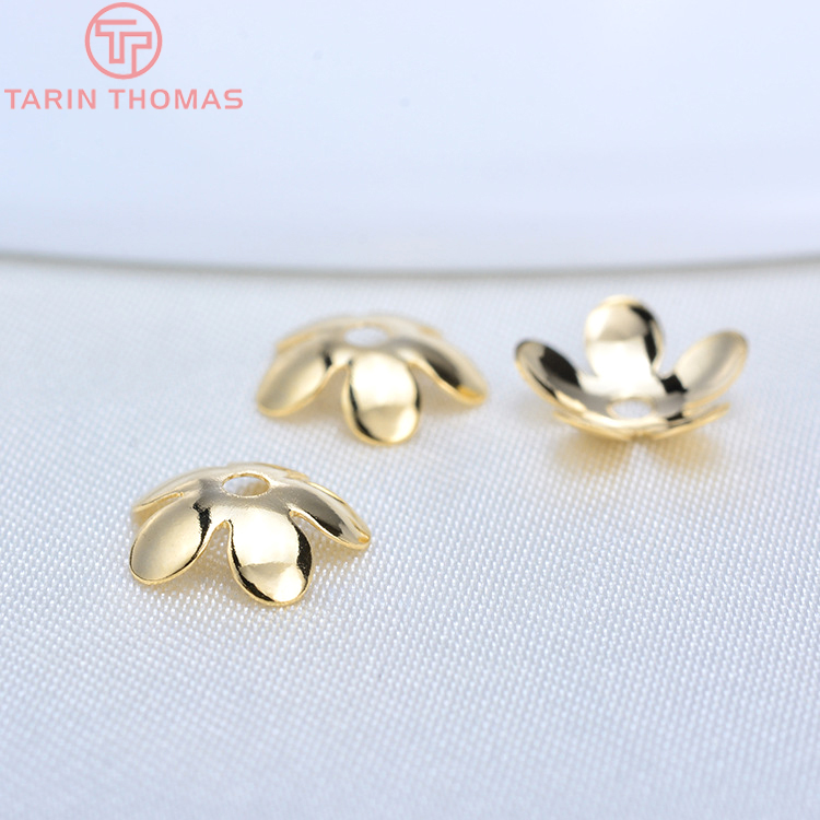 Bead Cap Flower - (3176)20PCS 8.5MM 24K Gold สีทองเหลืองดอกไม้ลูกปัดคุณภาพสูง DIY
