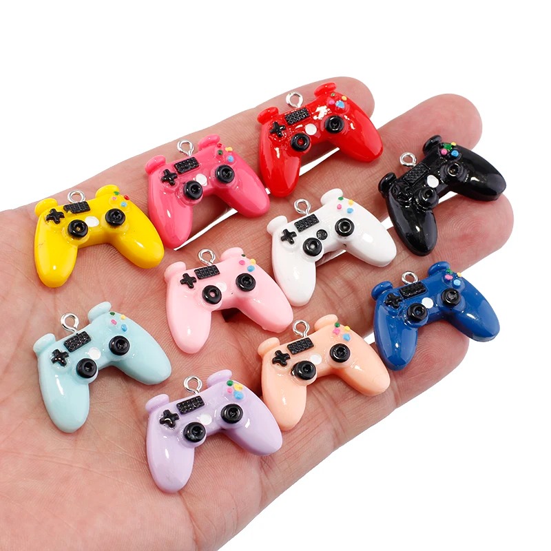 Jewelry Making Game - ชาร์มเรซิ่นรูปคอนโทรลเลอร์เกม 3 มิติ ขนาด 23 มม.