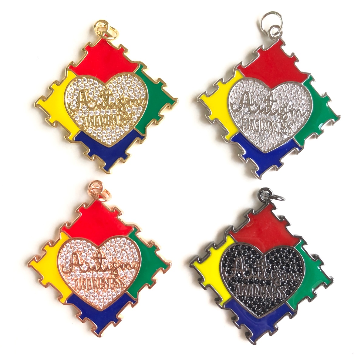 Jewelry Making Game - 5ชิ้นเซอร์โคเนียปูออทิสติกการรับรู้คำจี้เซรามิกเสน่ห์สำหรับเครื่องประดับสร้อยข้อมือสร้อยคอพวงกุญแจอุปกรณ์เสริมทำ DIY