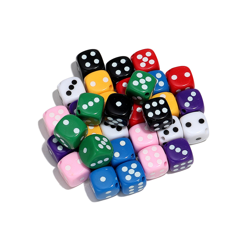 Jewelry Making Game - ลูกปัดอะคริลิคหลากสีสัน 10 ชิ้น สำหรับทำสร้อยข้อมือ งานฝีมือ DIY