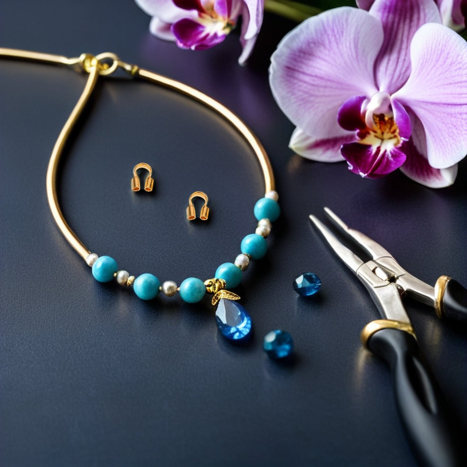 Jewelry Making Thread - ท่อป้องกันสายไฟแบบยู 500 ชิ้น ขนาด 0.45 ซม.