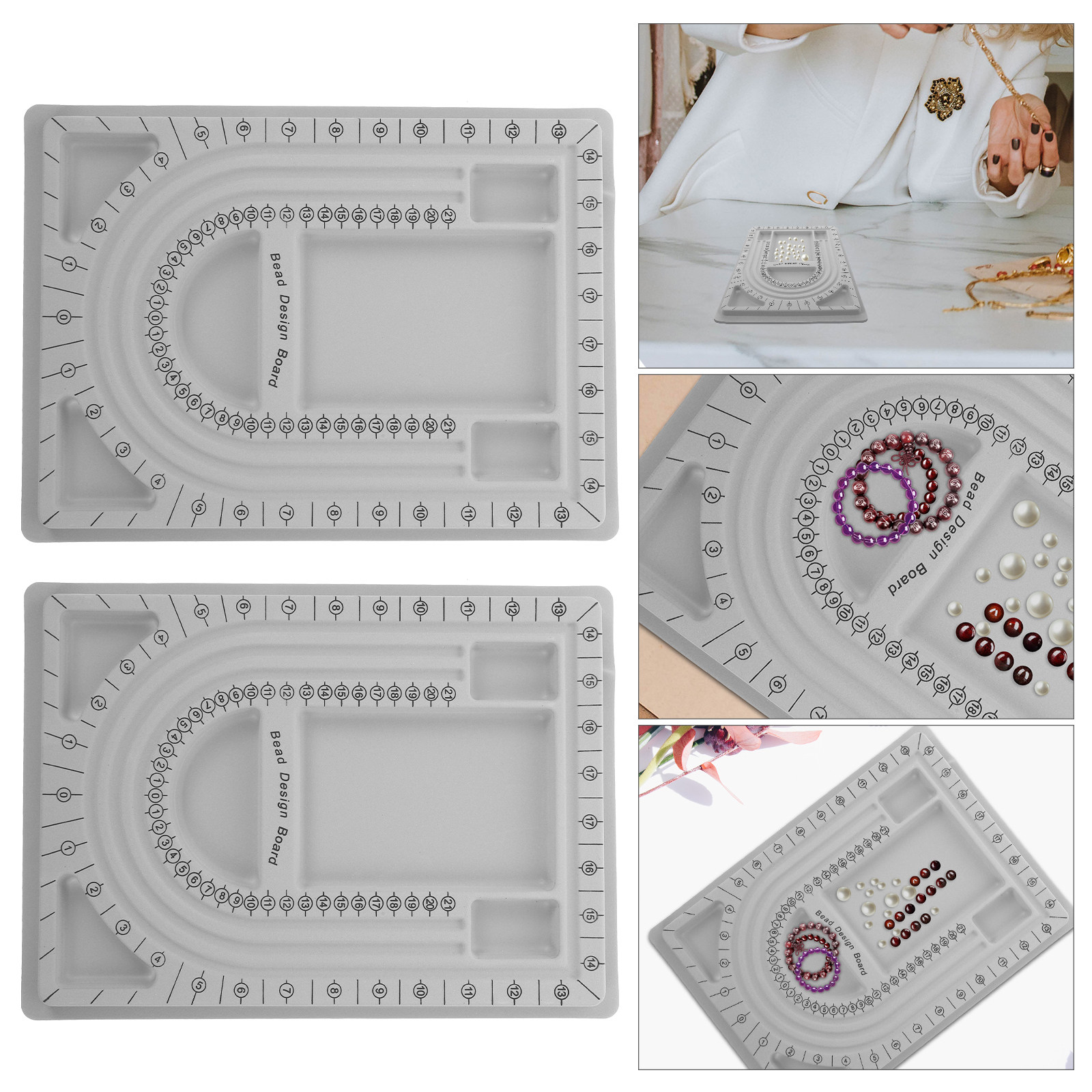 Jewelry Making Necklaces - ถาดใส่ลูกปัดสำหรับทำเครื่องประดับ 2 ชิ้น สำหรับสร้อยคอ สร้อยข้อมือ DIY