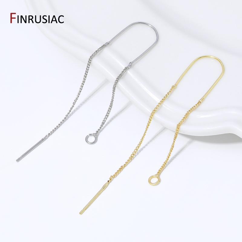 Jewelry Making Thread - ต่างหูแบบห้อยพู่ยาวชุบทอง 18K ทำจากทองเหลือง พร้อมสายคล้องหู, วัสดุทำต่างหู, อุปกรณ์ทำเครื่องประดับ