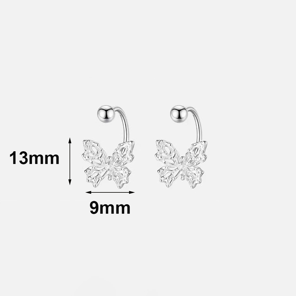 ต่างหูเงินแท้ 925 รูปผีเสื้อแบ - Beading Needle Fine บทวิจารณ์และราคา