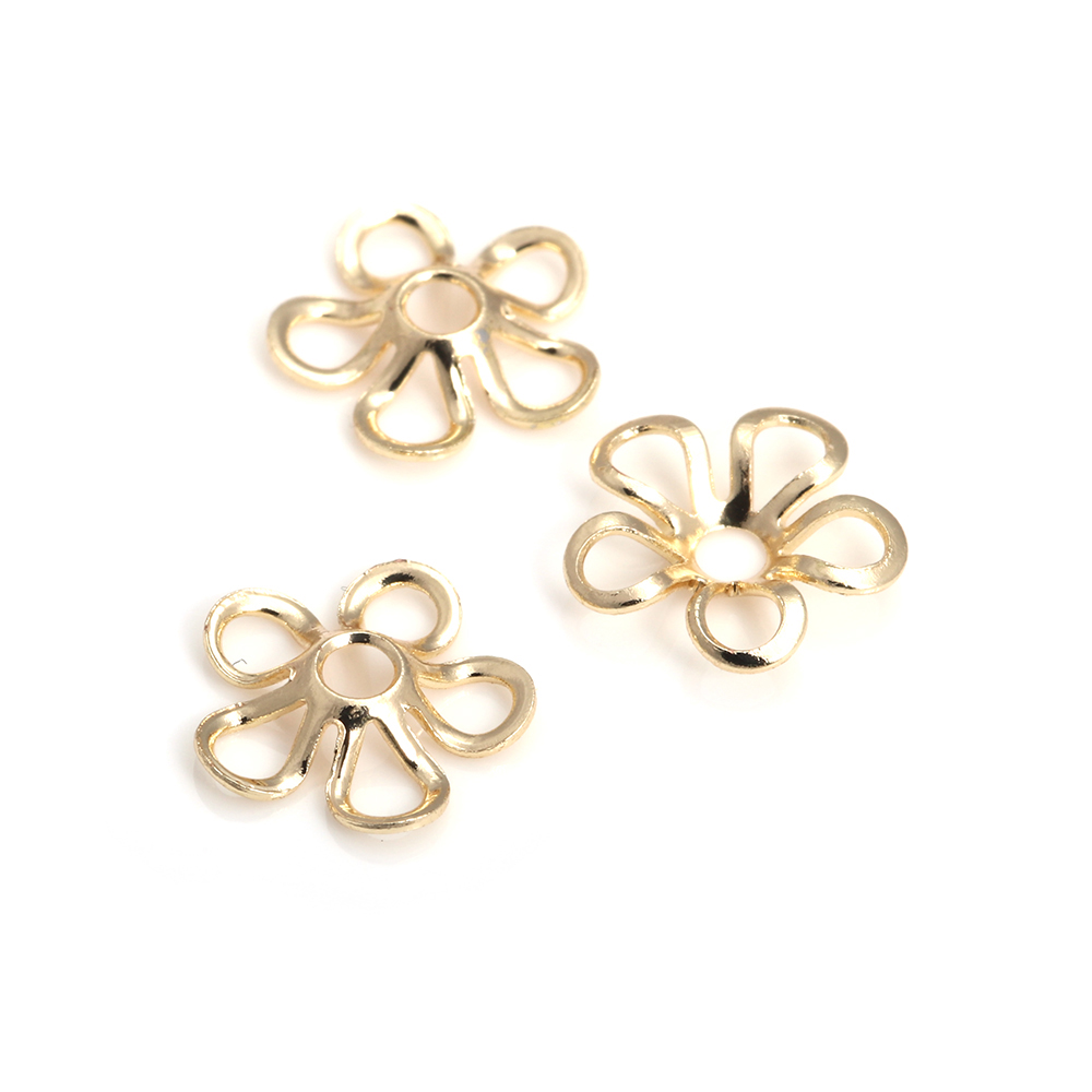 ลูกปัดทองเหลืองสีทอง 18K รูปทร - Bead Cap Flower บทวิจารณ์และราคา
