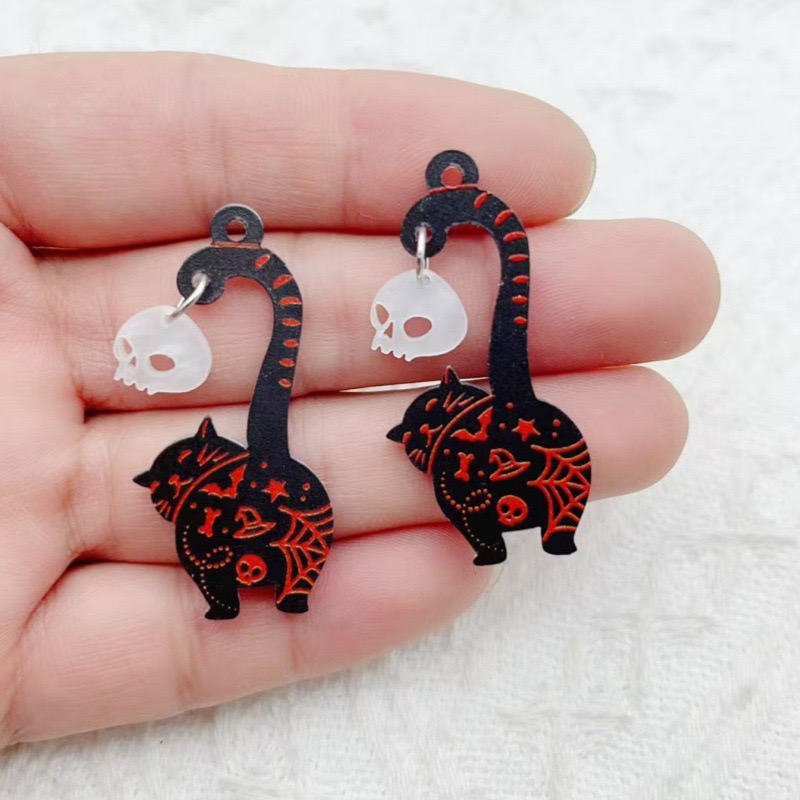 10 ชิ้น จี้อะคริลิคฮาโลวีน รูป - Jewelry Making Earrings บทวิจารณ์และราคา