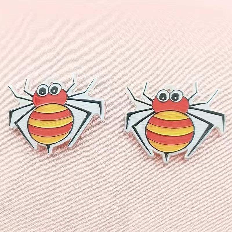 จี้แมงมุมอะคริลิกสำหรับฮาโลวีน - Jewelry Making Earrings บทวิจารณ์และราคา
