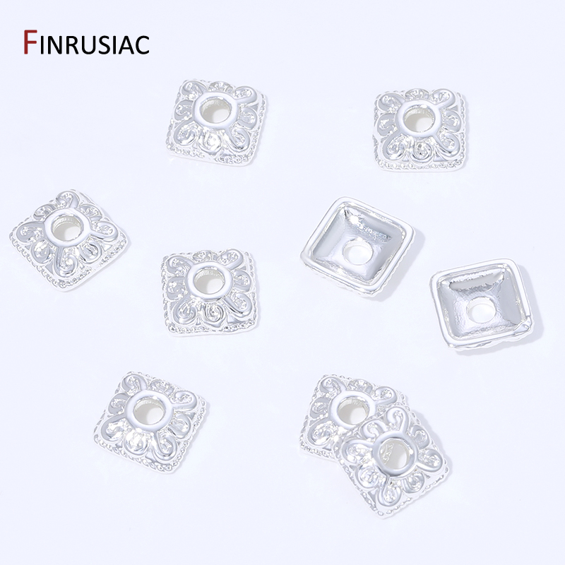 ฝาครอบลูกปัดทรงสี่เหลี่ยมชุบทอ - Bead Cap Flower บทวิจารณ์และราคา