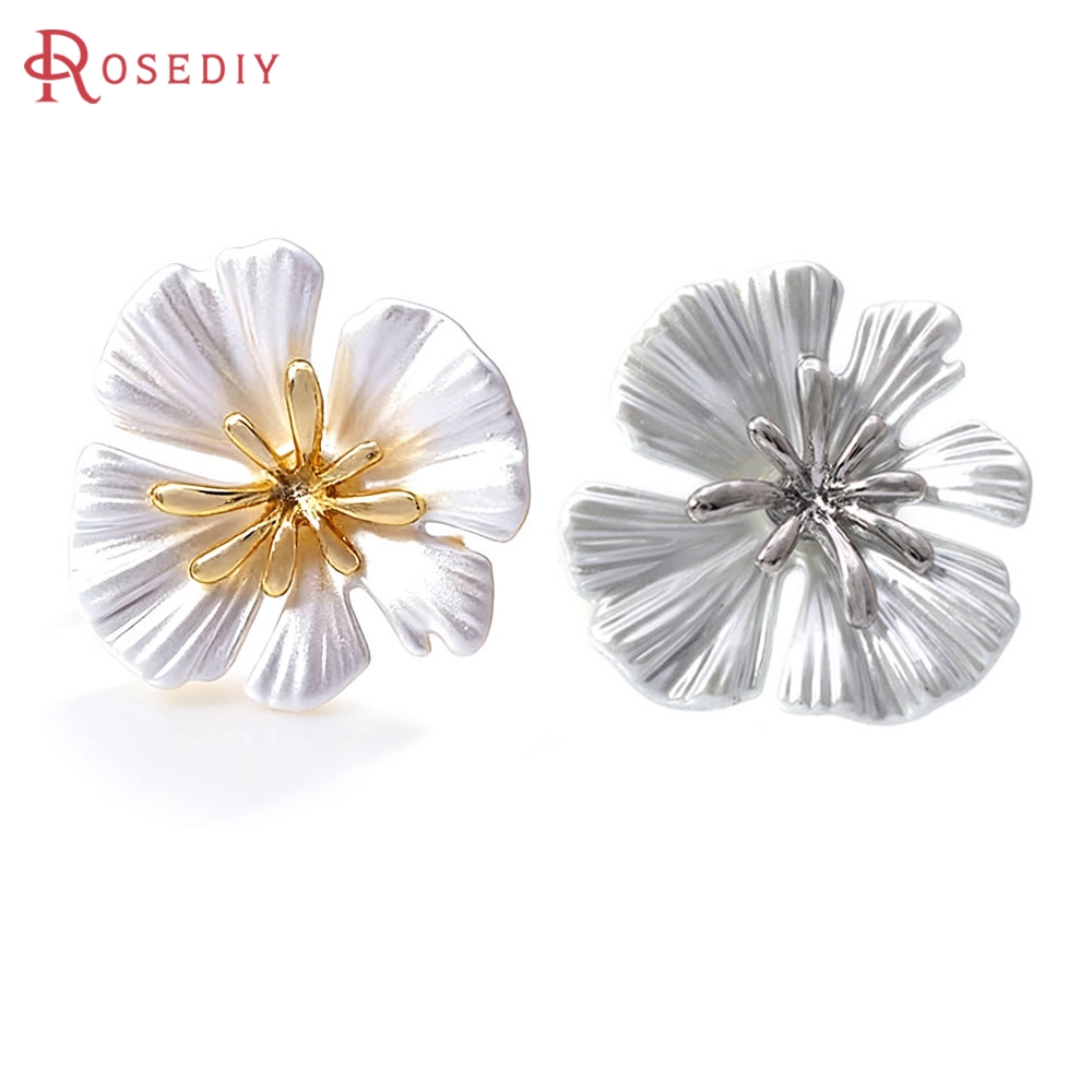 ต่างหูแบบติดหูรูปดอกไม้ทองเหลื - Jewelry Making Earrings บทวิจารณ์และราคา