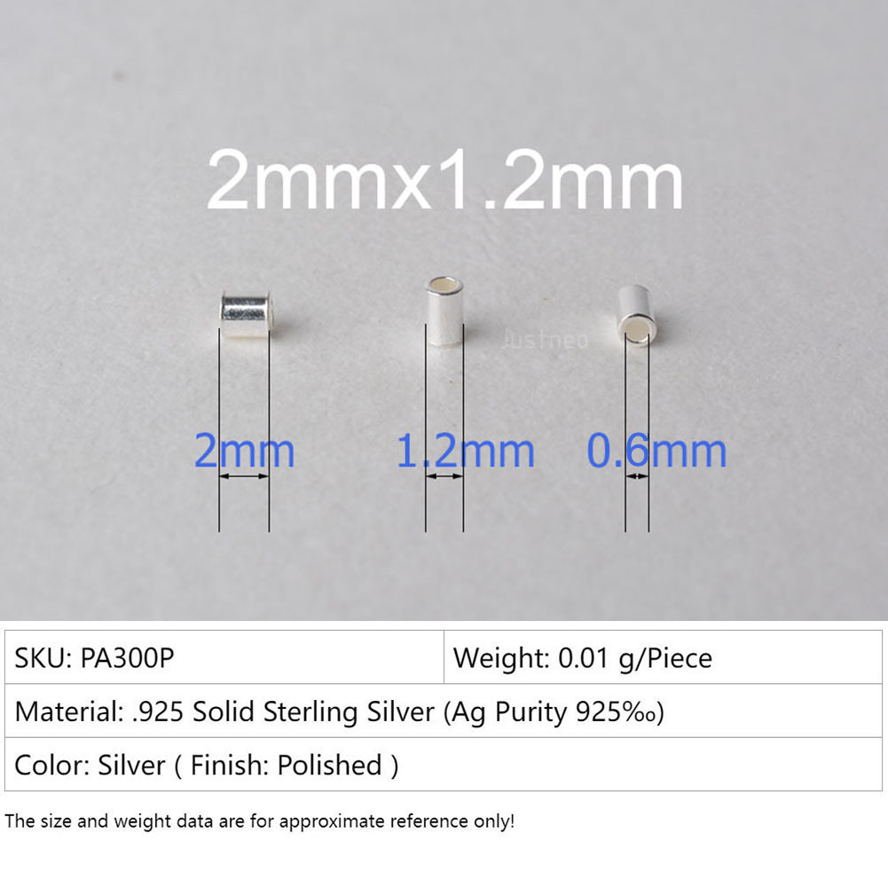 ลูกปัดจีบหลวมสีเงินสเตอร์ลิงสำ - Crimp Bead Tube บทวิจารณ์และราคา