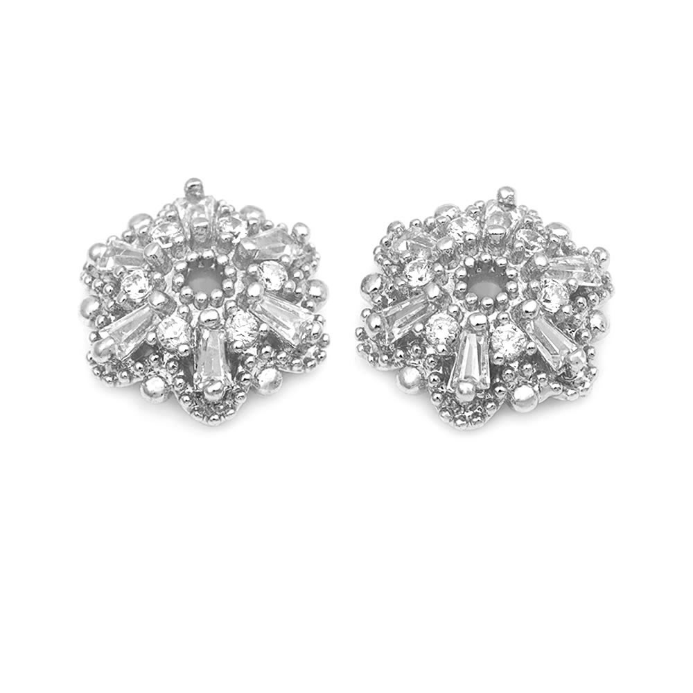 ทอง 18K สีทองเหลืองประดับเพชรซ - Bead Cap Flower บทวิจารณ์และราคา