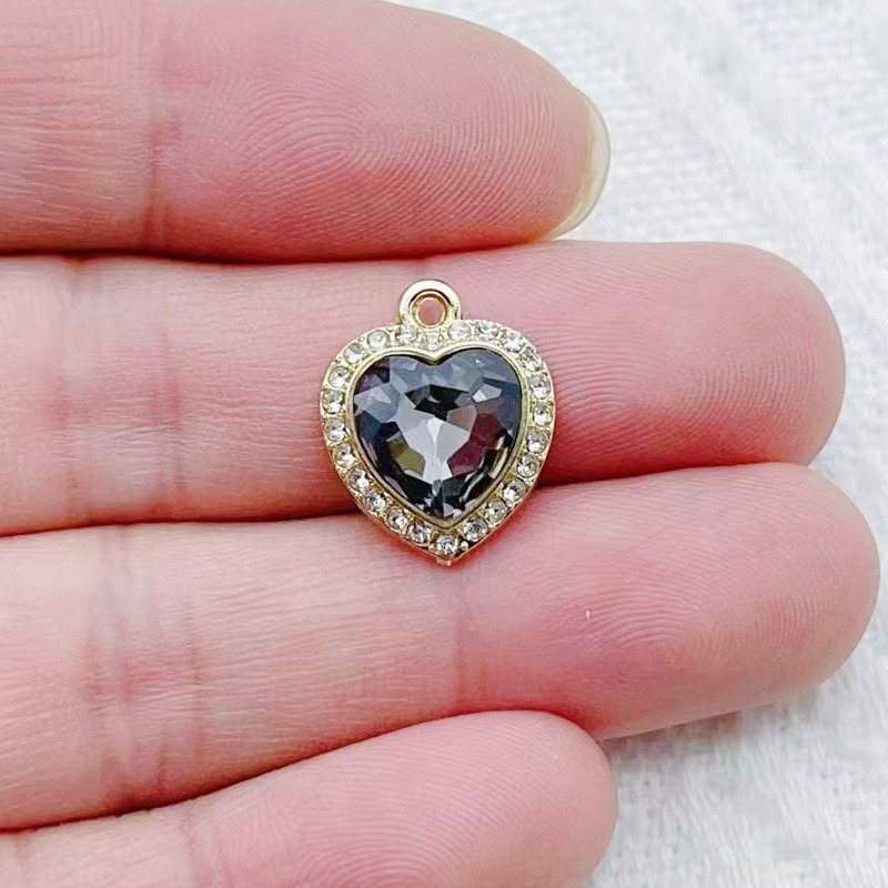 จี้รูปหัวใจฝังพลอยหลากสี 10 ชิ - Jewelry Making Necklaces บทวิจารณ์และราคา