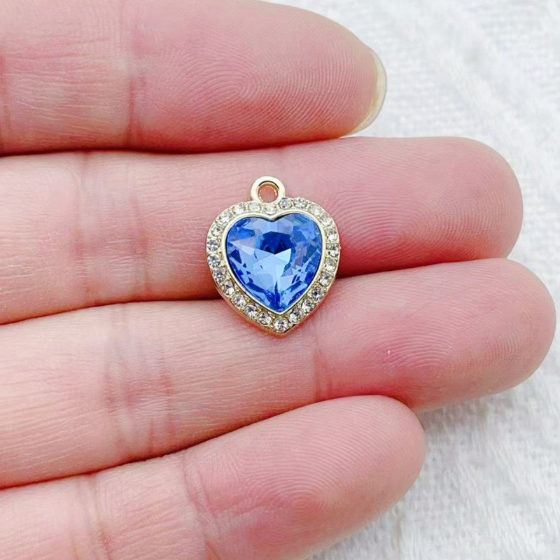 จี้รูปหัวใจฝังพลอยหลากสี 10 ชิ - Jewelry Making Necklaces บทวิจารณ์และราคา