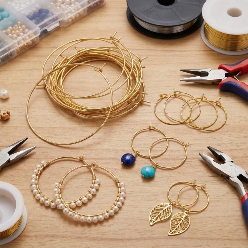 ต่างหูห่วงสแตนเลส 316 สีทอง/เง - Jewelry Making Rings บทวิจารณ์และราคา
