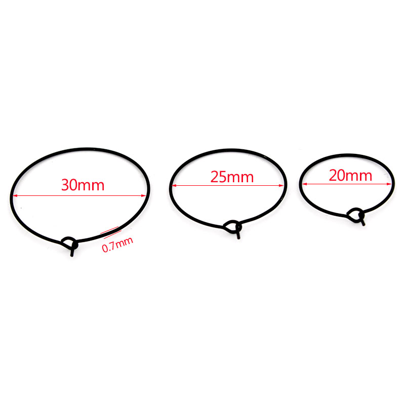 ต่างหูห่วงวงกลมสีดำสแตนเลสขนาด - Jewelry Making Hoops บทวิจารณ์และราคา