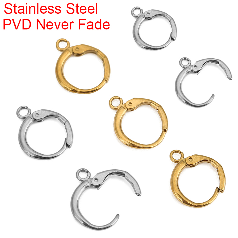 10pcs PVD ไม่เคยจางหายสแตนเลสต - Jewelry Making Earrings บทวิจารณ์และราคา