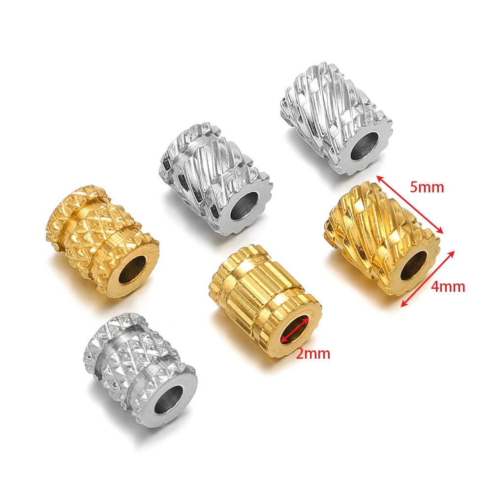 20pcs PVD สแตนเลสสตีล Big Hole - Crimp Bead Tube บทวิจารณ์และราคา