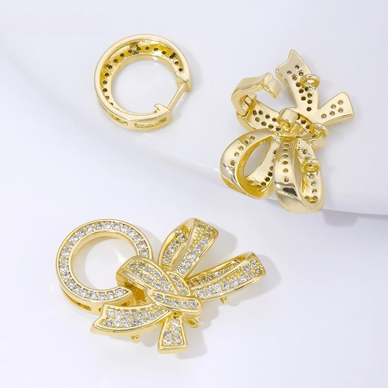 ตัวล็อกแบบผีเสื้อ 3 วง ชุบทอง  - Jewelry Making Hoops บทวิจารณ์และราคา