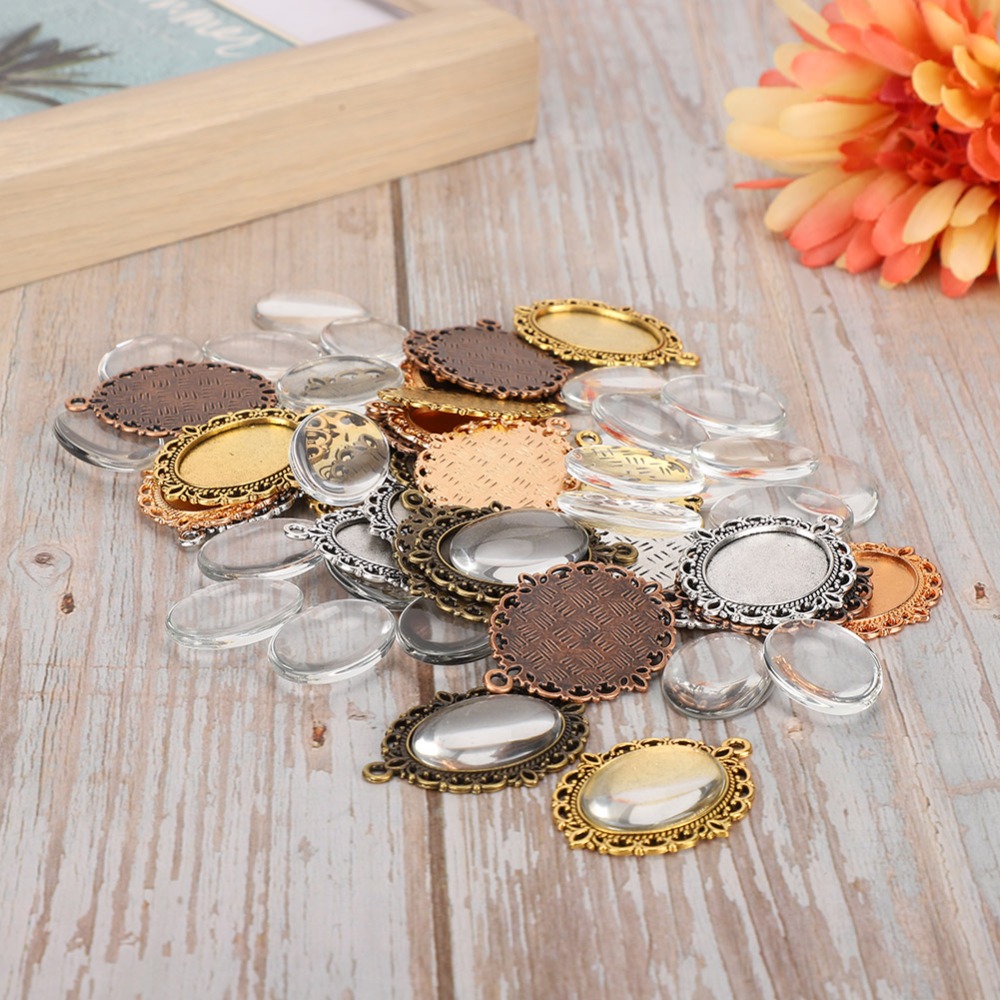 ถาดใส่จี้โลหะ+แก้ว 60 ชิ้น ขนา - Xtool Jewelry Making บทวิจารณ์และราคา
