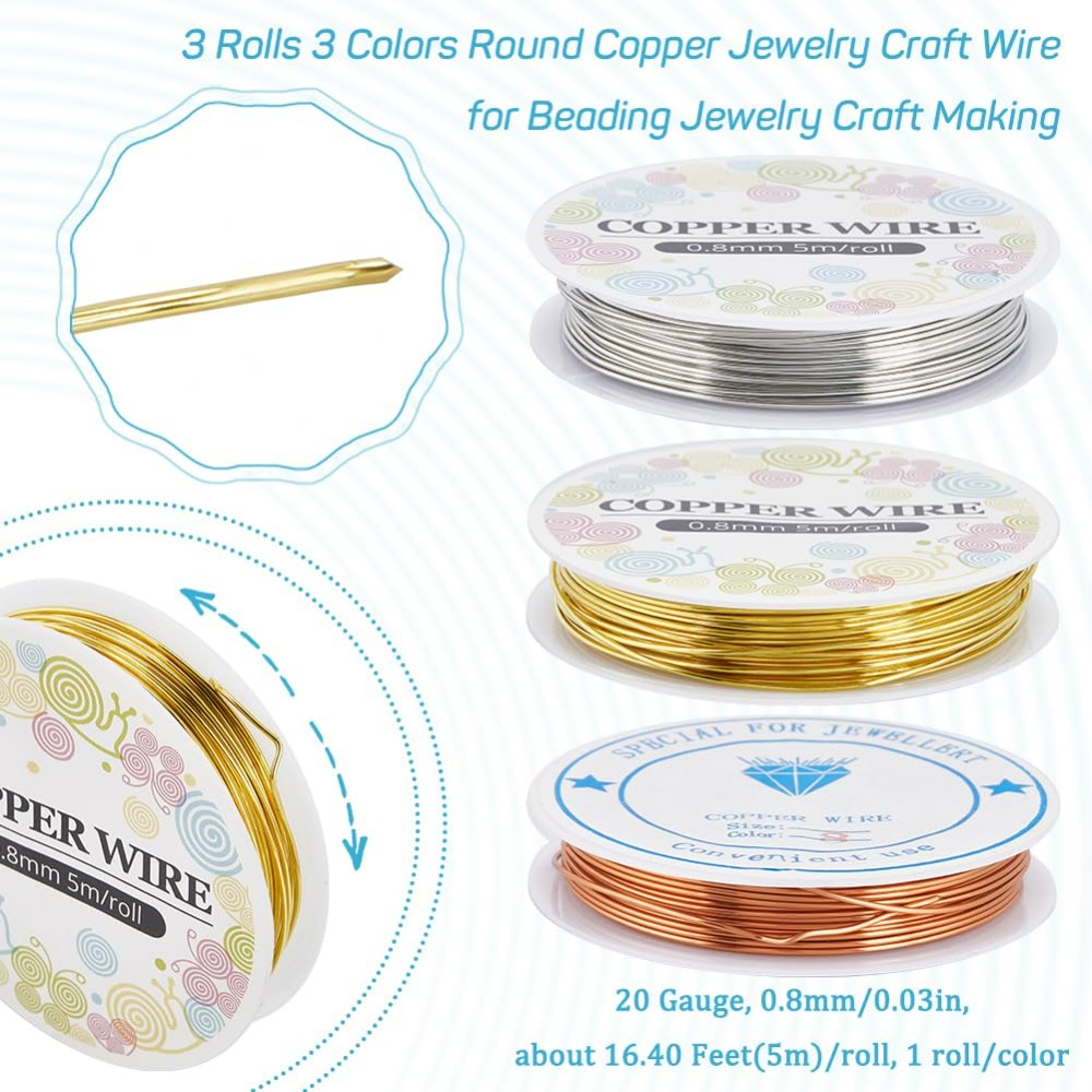 12.8M ทองแดงเครื่องประดับลวด 0 - Jewelry Making Thread บทวิจารณ์และราคา