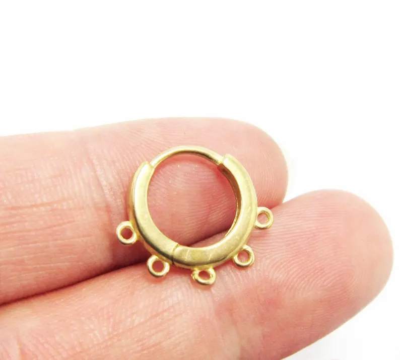 ห่วงหูทองเหลือง 10 ชิ้น, ต่างห - Jewelry Making Hoops บทวิจารณ์และราคา