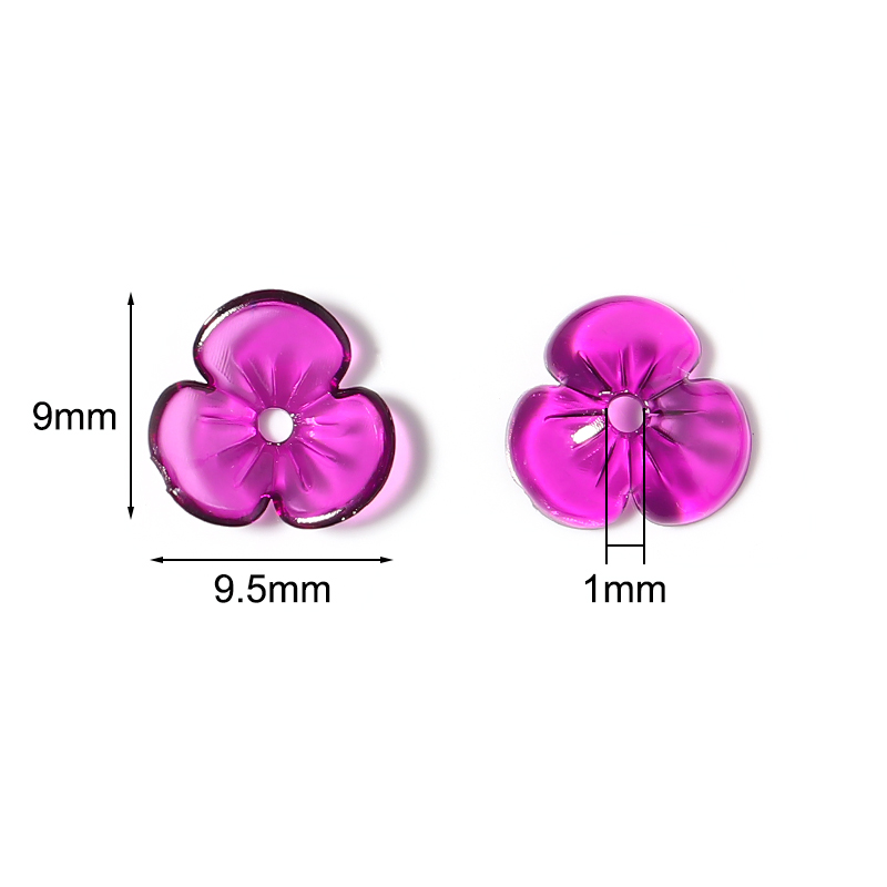 20 ชิ้น/ล็อตโปร่งใสเรซิ่นกลีบล - Bead Cap Flower บทวิจารณ์และราคา