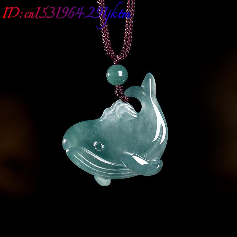 จี้สร้อยคอหยกพม่าแท้รูปปลาวาฬ  - Jewelry Making Necklaces บทวิจารณ์และราคา
