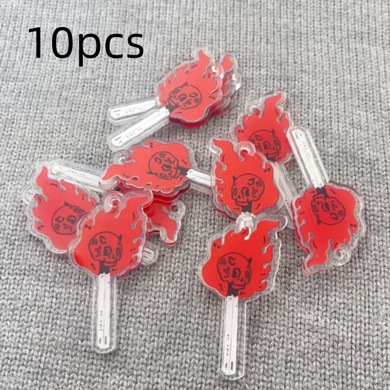 จี้อะคริลิคทรงหัวกะโหลก 10 ชิ้ - Jewelry Making Earrings บทวิจารณ์และราคา