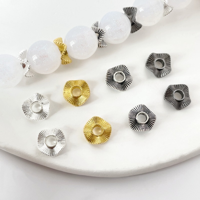 50pcs 6-10 มม.ไม่สม่ําเสมอลายห - Bead Cap Flower บทวิจารณ์และราคา