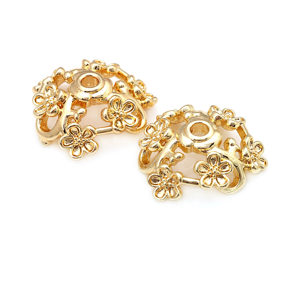 10ชิ้นสีทอง18K ทองเหลืองรูปดอก - Bead Cap Flower บทวิจารณ์และราคา