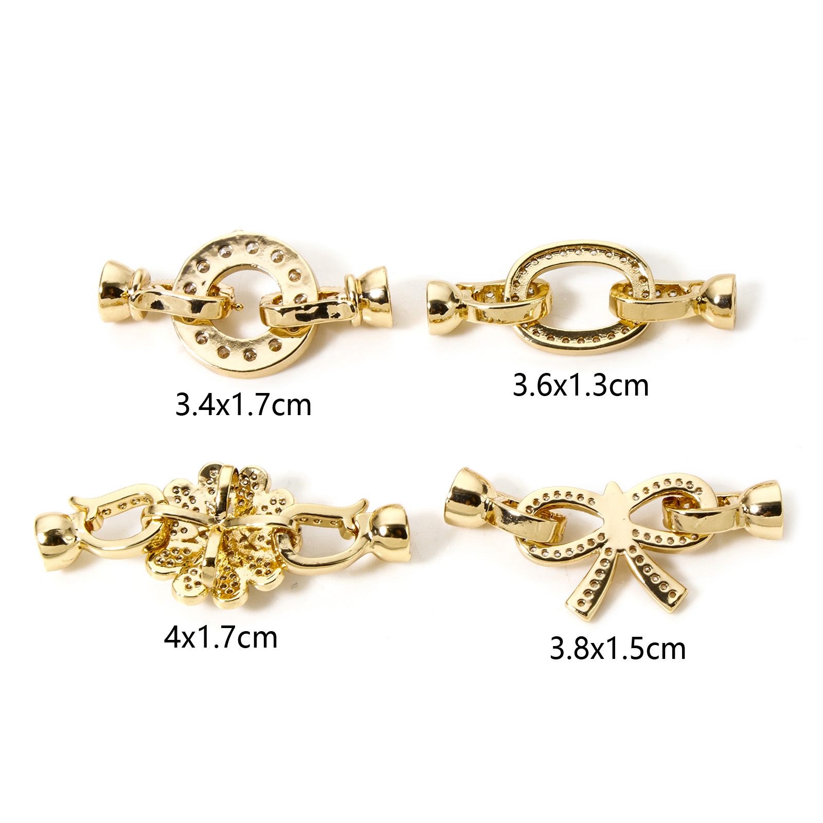1 PC ทองเหลืองพับ Clasps ทองสี - Jewelry Making Necklaces บทวิจารณ์และราคา