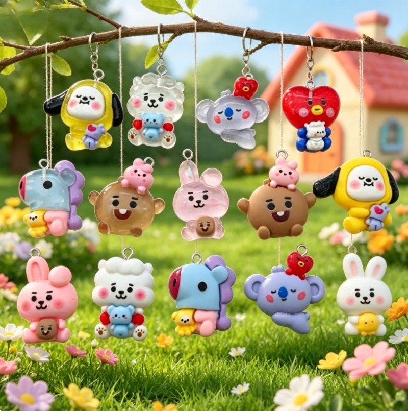 ชุด 7 ชิ้น BT21 ชาร์มการ์ตูนเร - Jewelry Making Earrings บทวิจารณ์และราคา