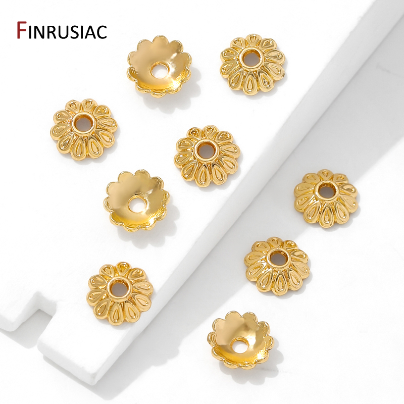 ฝาครอบลูกปัดทรงกลมลายดอกไม้ ชุ - Bead Cap Flower บทวิจารณ์และราคา