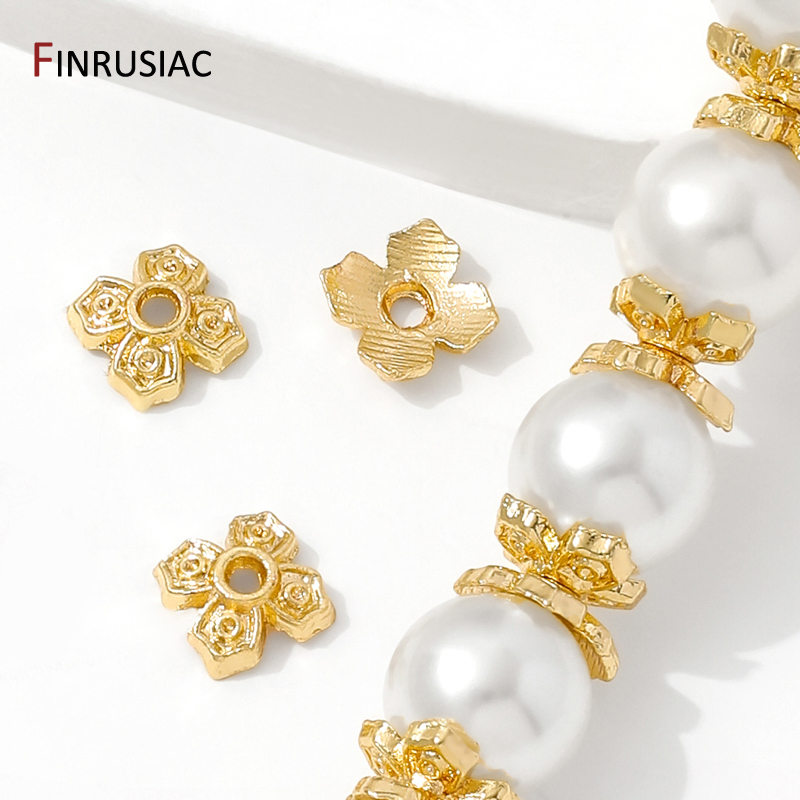 ฝาครอบลูกปัดทรงกลมลายดอกไม้ ชุ - Bead Cap Flower บทวิจารณ์และราคา