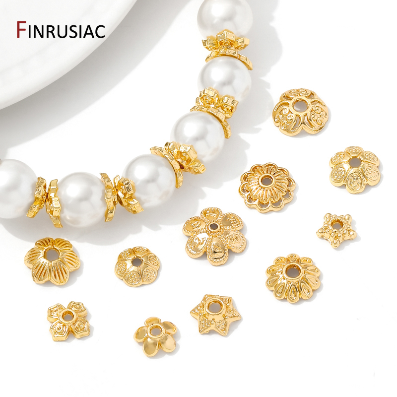 ฝาครอบลูกปัดทรงกลมลายดอกไม้ ชุ - Bead Cap Flower บทวิจารณ์และราคา
