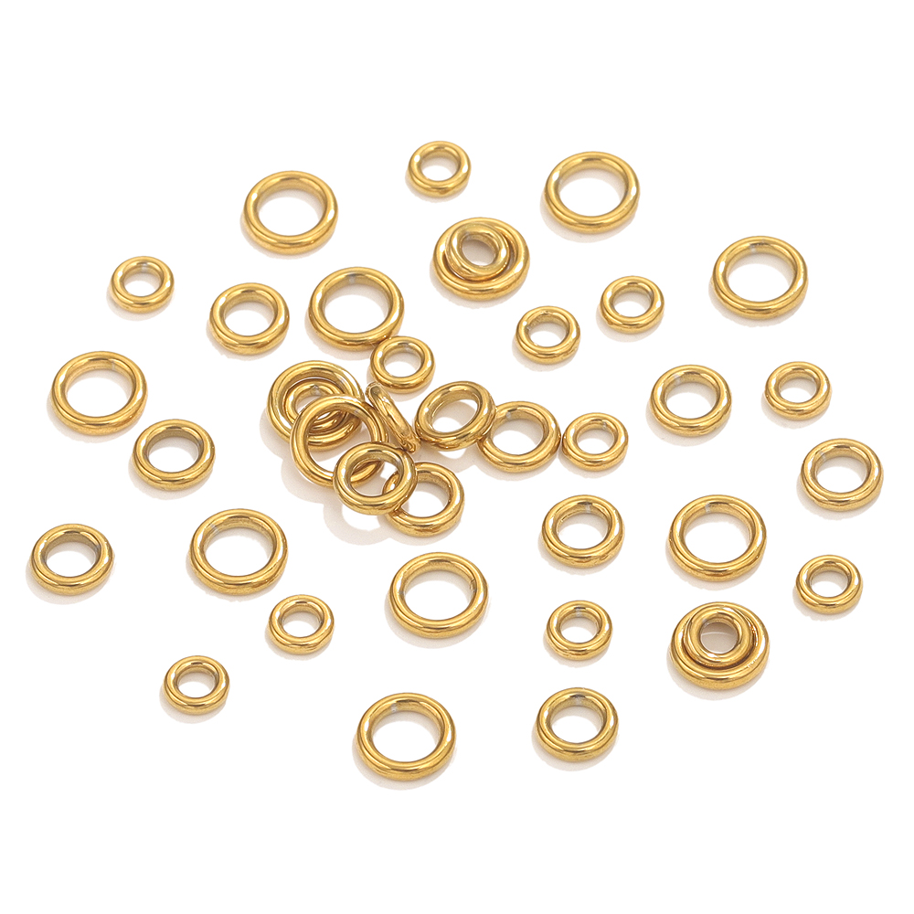 50pcs สแตนเลสสตีล O แหวนทอง Pl - Jewelry Making Thread บทวิจารณ์และราคา