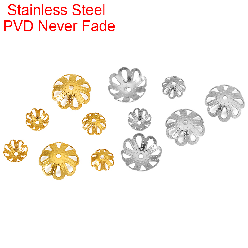ลูกปัดปลายสแตนเลสเคลือบ PVD ไม - Bead Cap Flower บทวิจารณ์และราคา