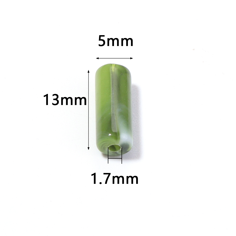 100 ชิ้น 5x13 มม. ลูกปัดอะคริล - Crimp Bead Tube บทวิจารณ์และราคา