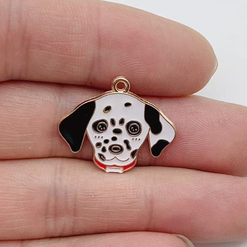 จี้โลหะผสมรูปสุนัขลายจุดการ์ตู - Jewelry Making Earrings บทวิจารณ์และราคา