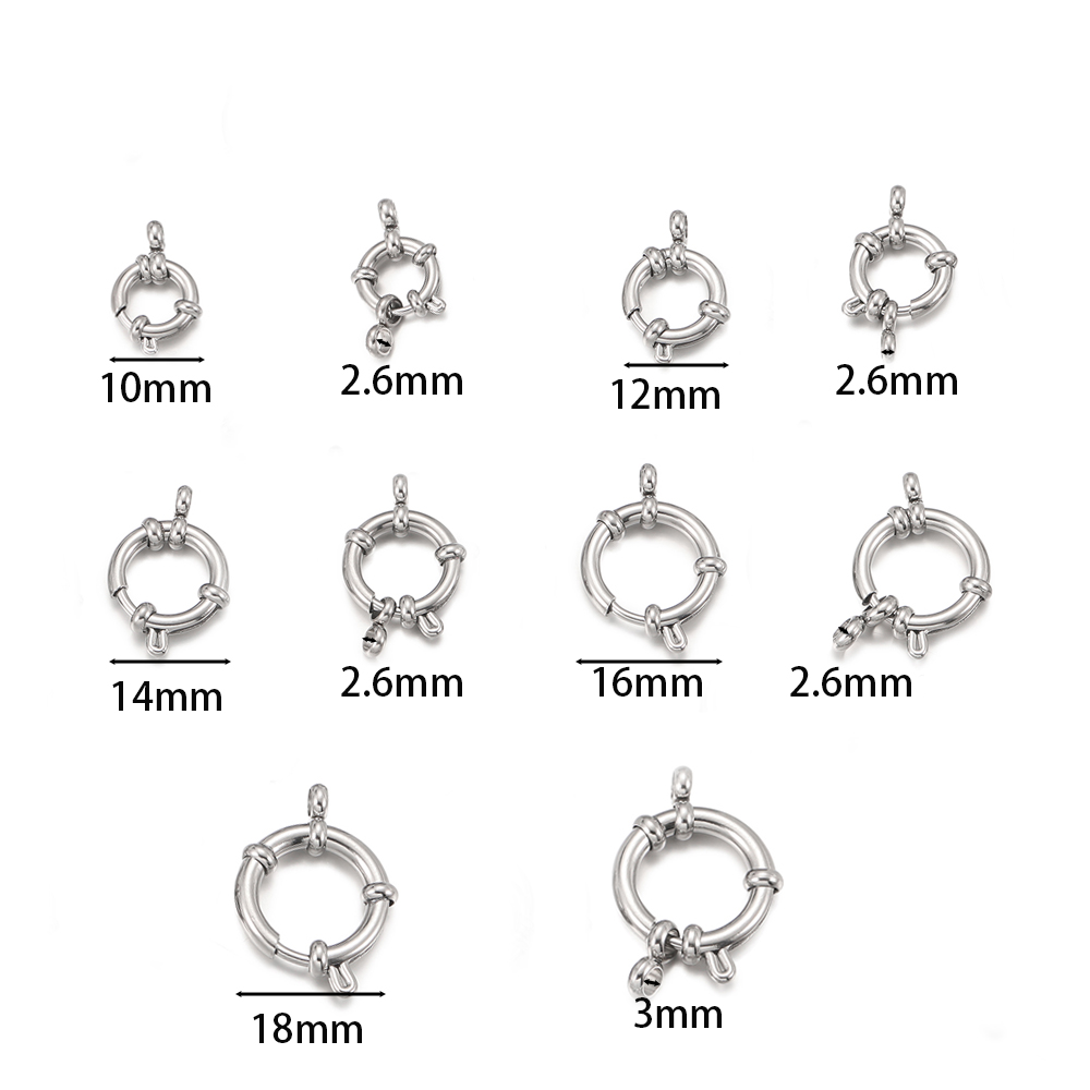 ตะขอเกี่ยวสปริงทรงกลมสแตนเลส 2 - Jewelry Making Necklaces บทวิจารณ์และราคา